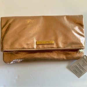 Oscar de La Renta Gold Fold-over Clutch
